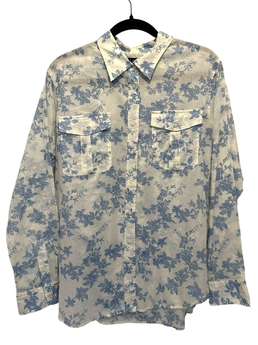 LAUREN Ralph Lauren Button-Down Shirt Blue and White XL